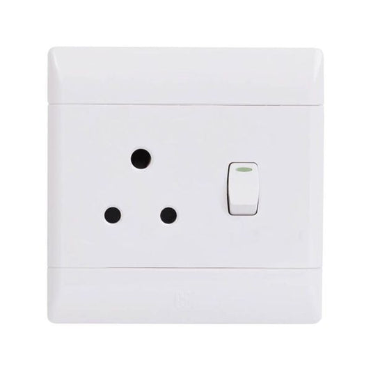 CBI Single Switch Socket 4x4 16A 1xSA PS674R-P